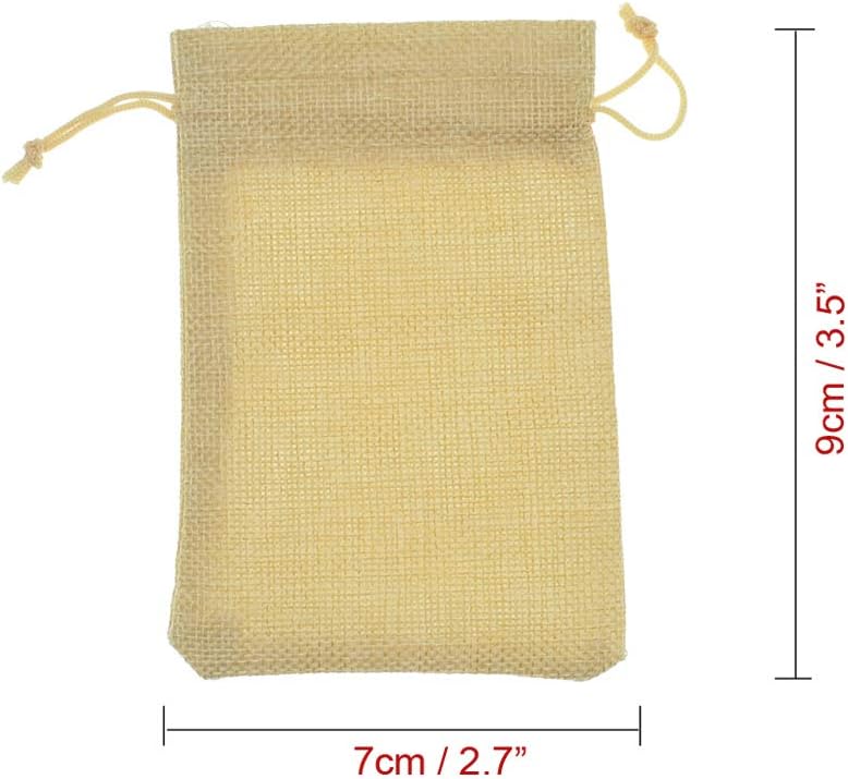 Burlap Bags with Drawstring, 20pcs Assorted Colored Small Jute Bags Christmas Wedding Party Favor Gifts Bags, Jewelry Candy Pouches 2.7 x 3.5 inch