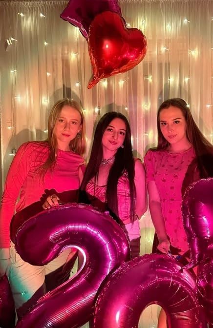 40 Inch Hot Pink Large Number 40 Birthday Balloon, Giant Number 40 Balloons, Foil Mylar Big Balloons for Anniversary Graduation Supplies Decorations