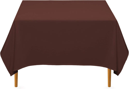 Lann's Linens - 70" Square Premium Tablecloth for Wedding/Banquet/Restaurant - Polyester Fabric Table Cloth - Chocolate Brown