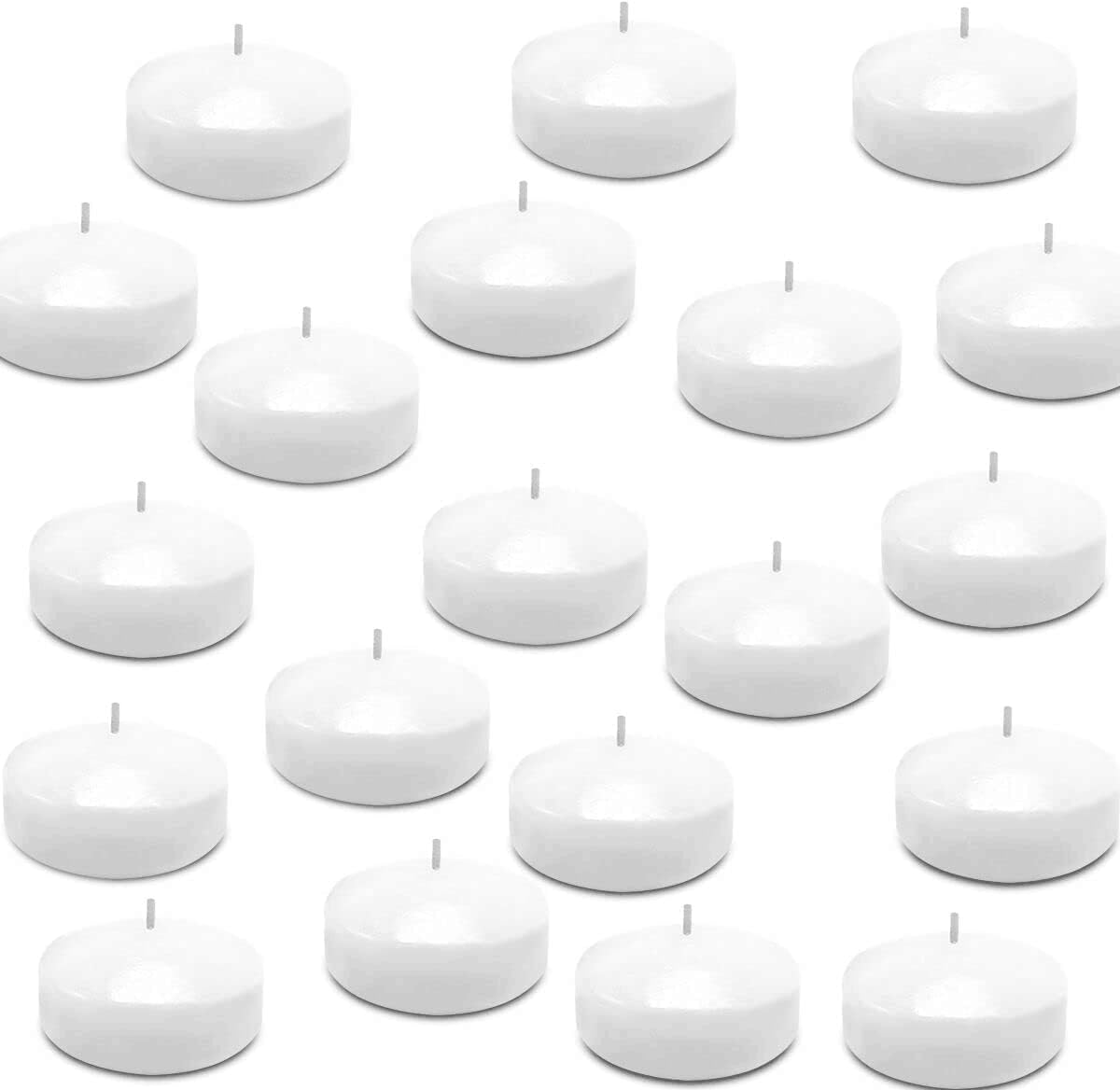 Floating Candles Set of 50, Unscented Dripless Wax Candles for Wedding, Pool Party, Home Decor Holiday & Dinner Centerpieces（2 Inch White）