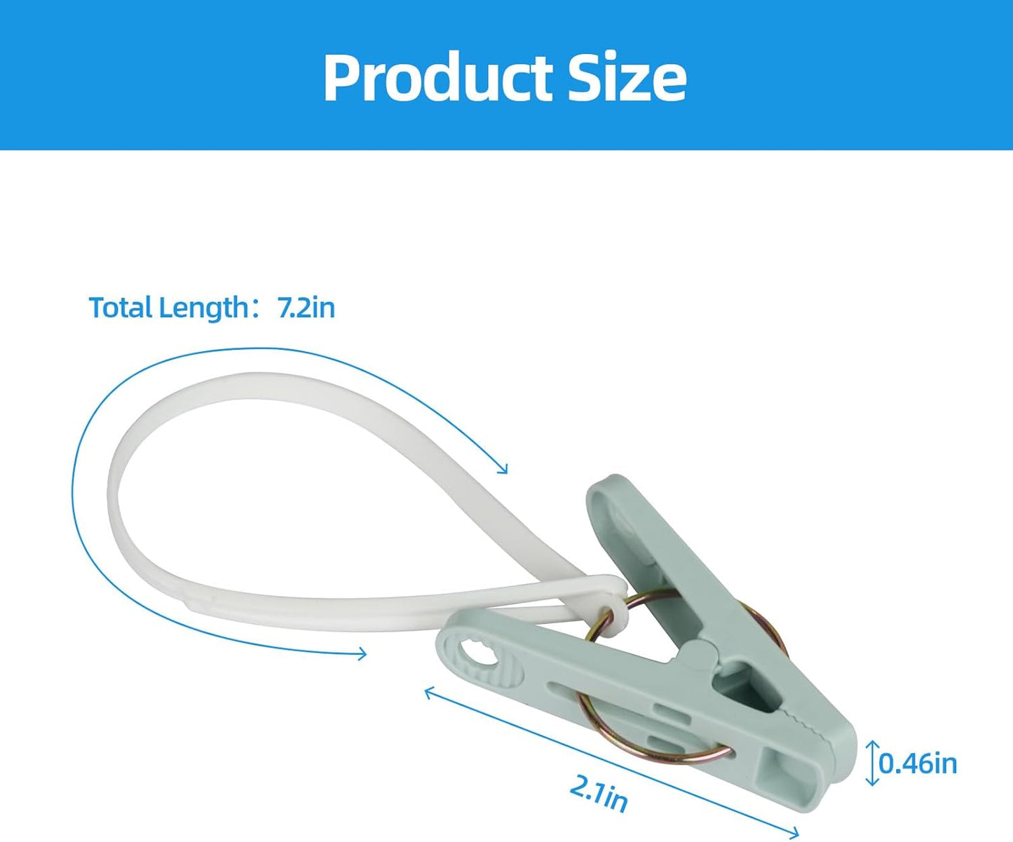 60 Pack Clothes Pins with Plastic Rope,Multi-Purpose Clips for Hanging,Windproof Plastic Clothespins for Hanging Baby Clothes,Socks,Hats, Pants,Bras,Underwears,Towels,Photos,Blue,Green, Yellow,Orange