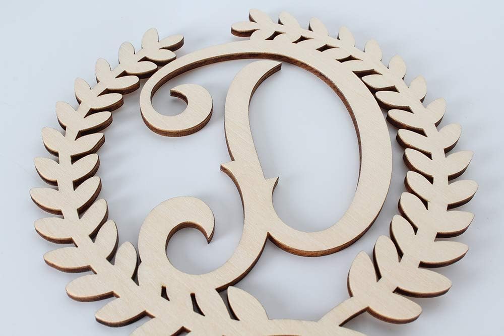 LINGTEER Personalized Inital Letter D Wooden Cake Topper Perfect for Birthday Rustic Wedding Anniversary Party Keepsake Decoration