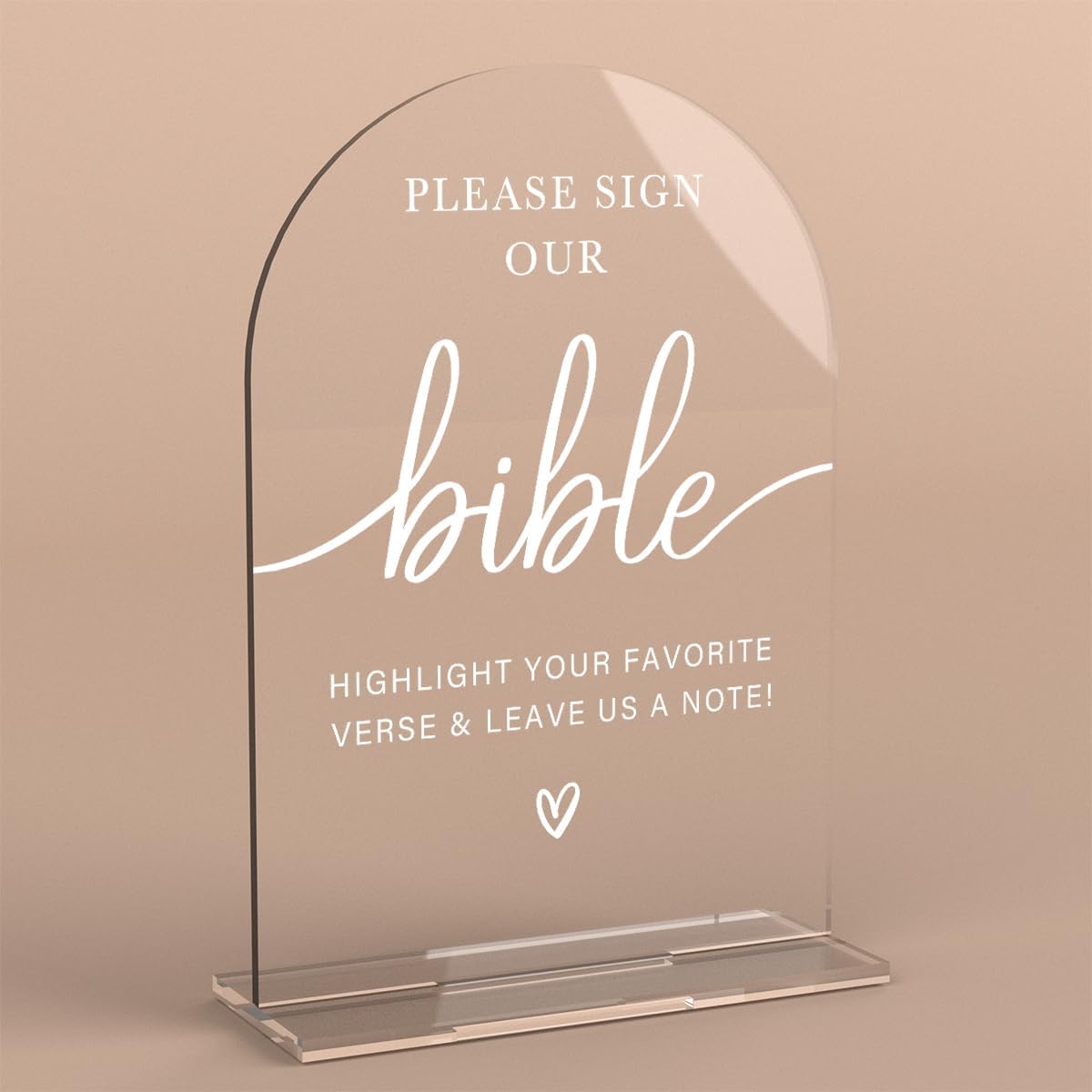 Acrylic Wedding Sign Wedding Signs for Ceremony Please Sign Our Bible Sign for Wedding Modern Calligraphy Arch Acrylic Table Top Sign for Wedding Reception and Event Party Table