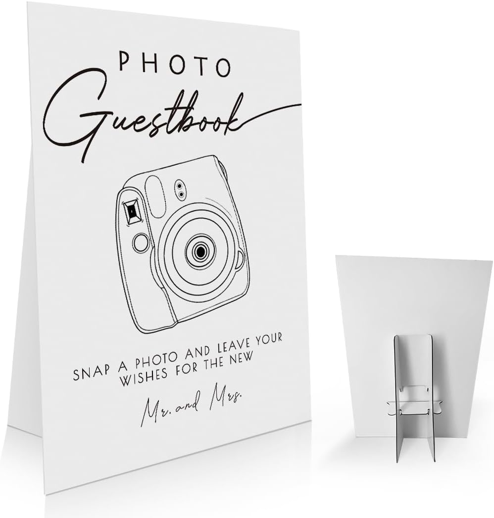 Wedding Photo Guestbook Sign 8 x 11 Inch, Photo Guest Book Sign, Photo Minimalist Wedding Sign, Reception Signage, Snap It Sign, Modern Wedding Sign WDS16