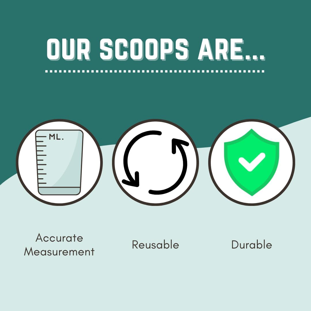 9 mL (9 CC) Long Handle Scoop for Measuring Coffee, Pet Food, Grains, Protein, Spices and Other Dry Goods (Pack of 10)