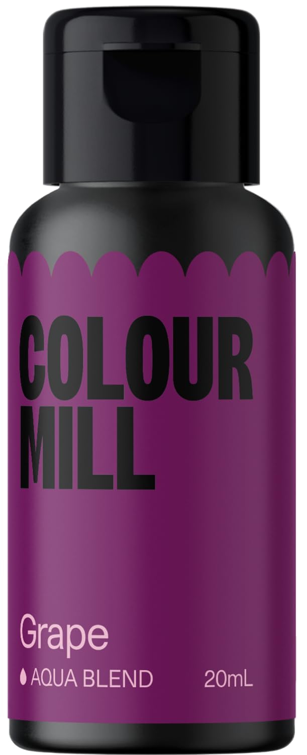 Colour Mill Aqua Blend Water-Based Food Coloring, 20 Milliliters Grape