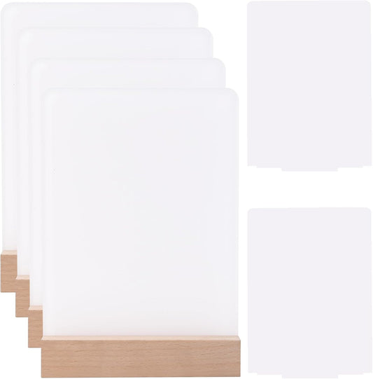 6" x 8"- 6 pcs Acrylic 4 pcs Frame Sublimation LED Acrylic Photo Frames Night Lights Blanks Heart Shape,with Warm Color Light with Wood Stand for Heat Press Machine Printing