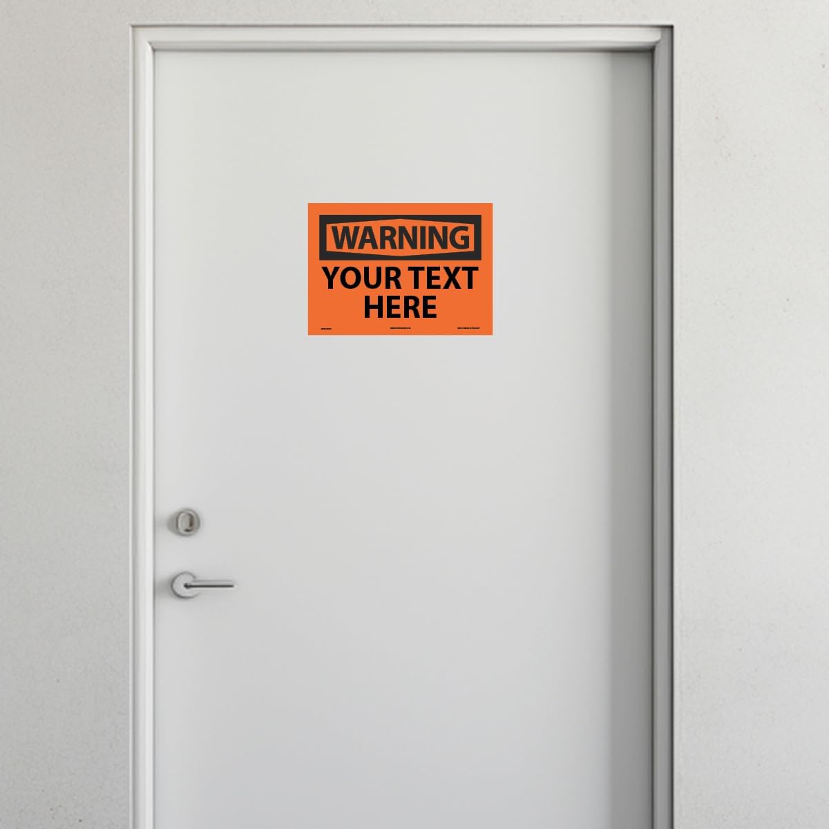 Custom OSHA Style Warning Sign 10" x 14" Adhesive Vinyl Sign, Customizable "Your Text Here", by AccuformNMC Made in USA