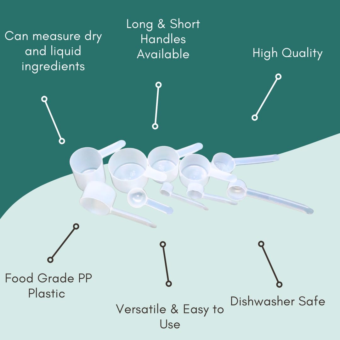 82 mL (82 CC | 2.77 Oz.) Long Handle Scoop for Measuring Coffee, Pet Food, Grains, Protein, Spices and Other Dry Goods (Pack of 25)