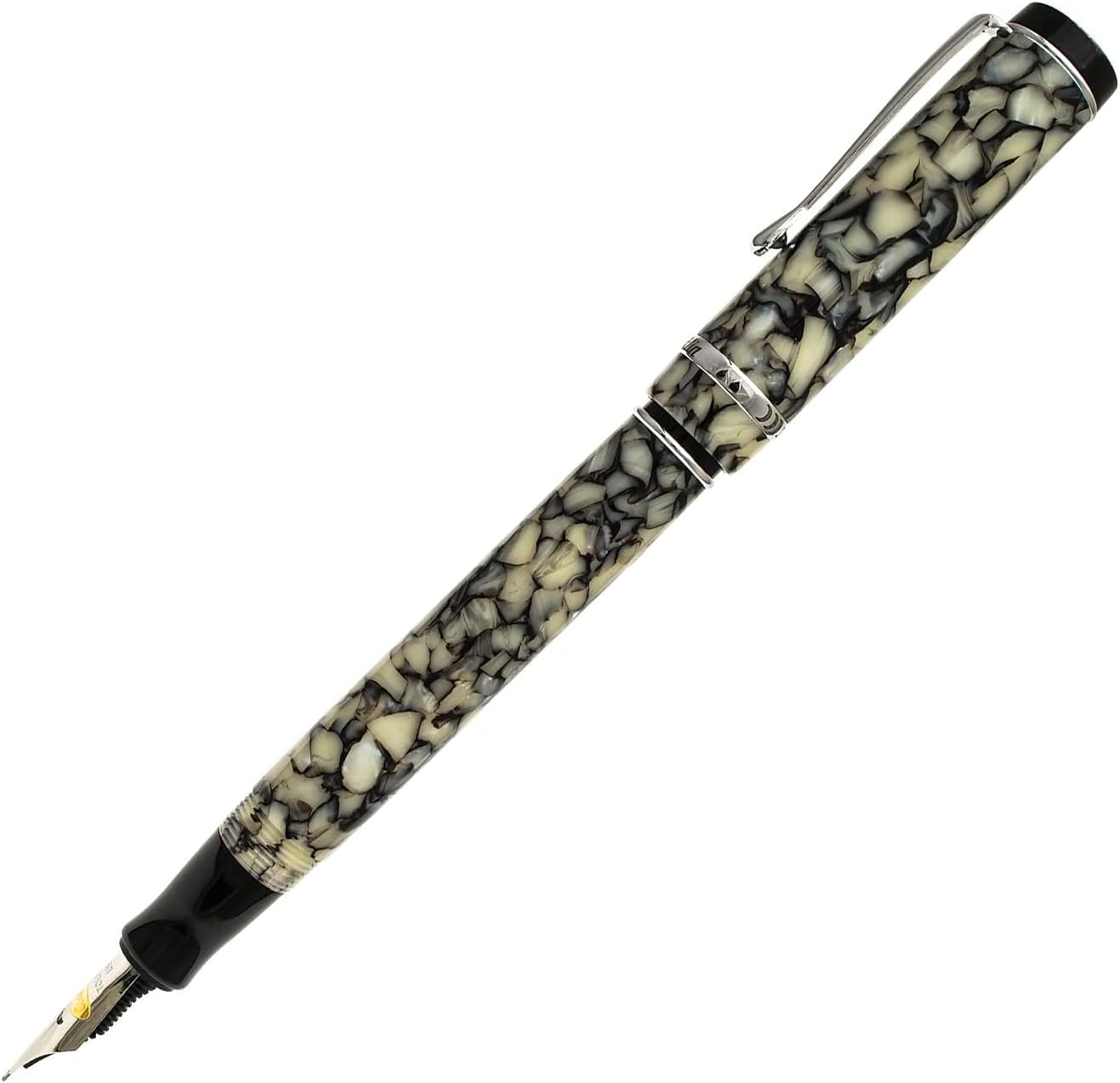 Conklin Duragraph Fountain Pen Cracked Ice - Medium Nib, Timeless Design for Everyday Writing, Premium Craftsmanship