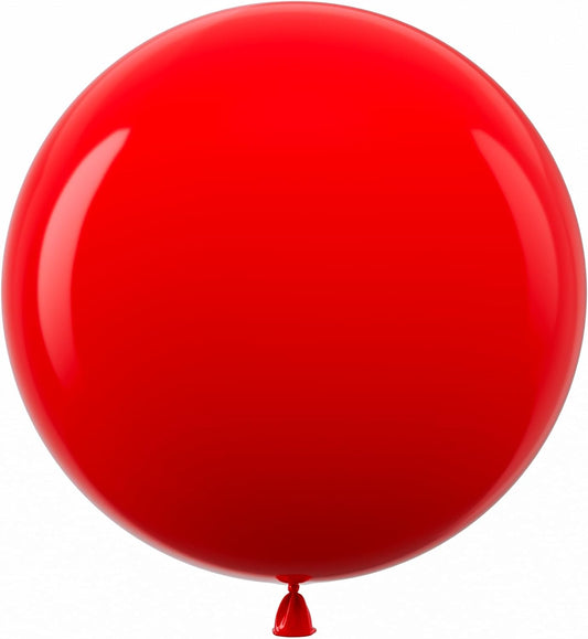 Bezente Red Giant Balloons 36 Inch - 8 Pack Jumbo Red Balloon Large Round Latex Balloon for Photo Shoot Wedding Anniversary Birthday Christmas New Year Party Decorations
