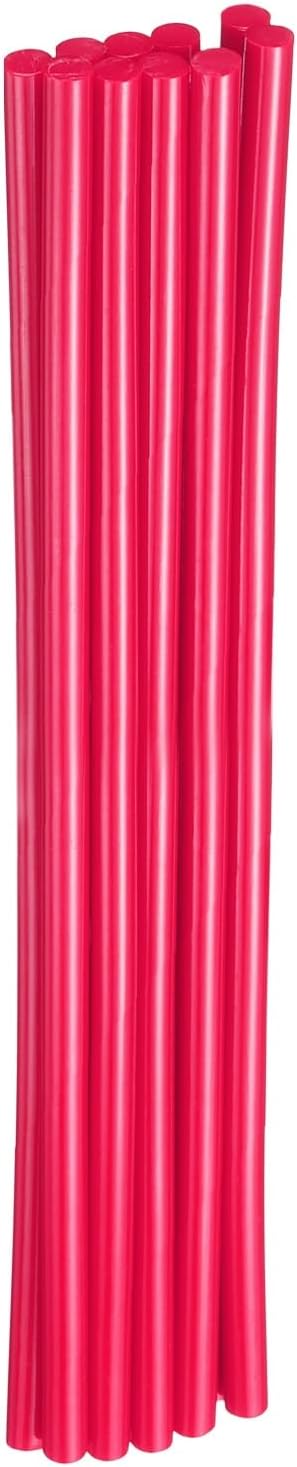 HARFINGTON 10pcs Hot Glue Sticks 0.28" Dia x 9.84" Long EVA Mini Hot Melt Adhesive Glue Stick for Hot Melt Gun Wood Plastic Glass Flowers Fabrics Foam, Rose Red