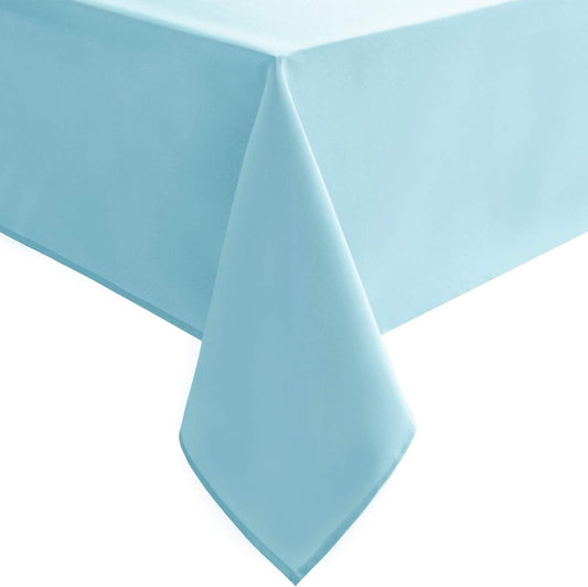 Hiasan Waterproof Tablecloth Rectangle - Washable Fabric Table Cloth for Dining Room Kitchen Birthday Party and Outdoor Use, Sky Blue, 70 x 120 Inch