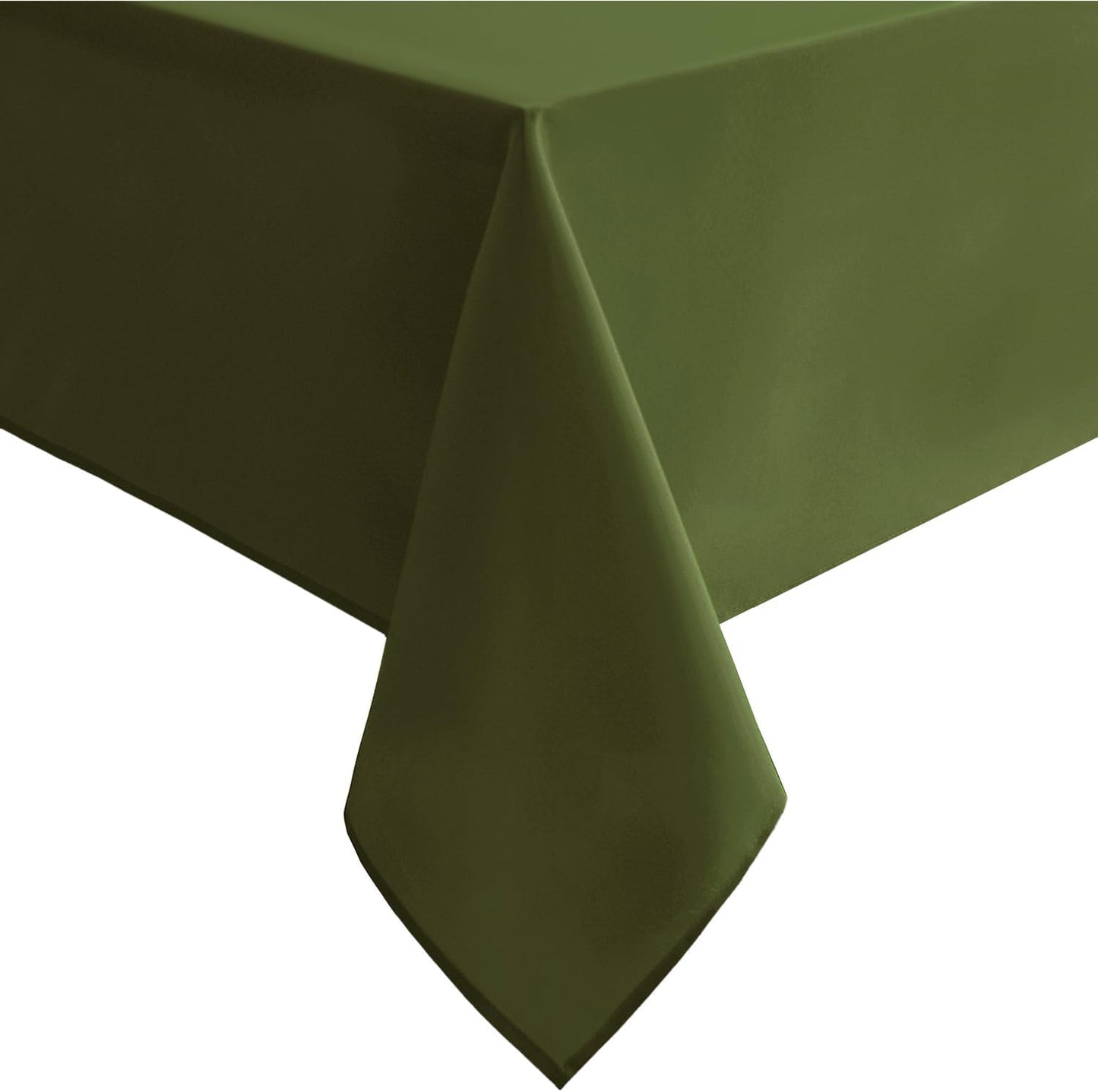 Hiasan Olive Green Tablecloth for Square Tables - Waterproof and Spillproof Washable Fabric Table Cloth for Dining Room Kitchen Party, 60 x 60 Inch