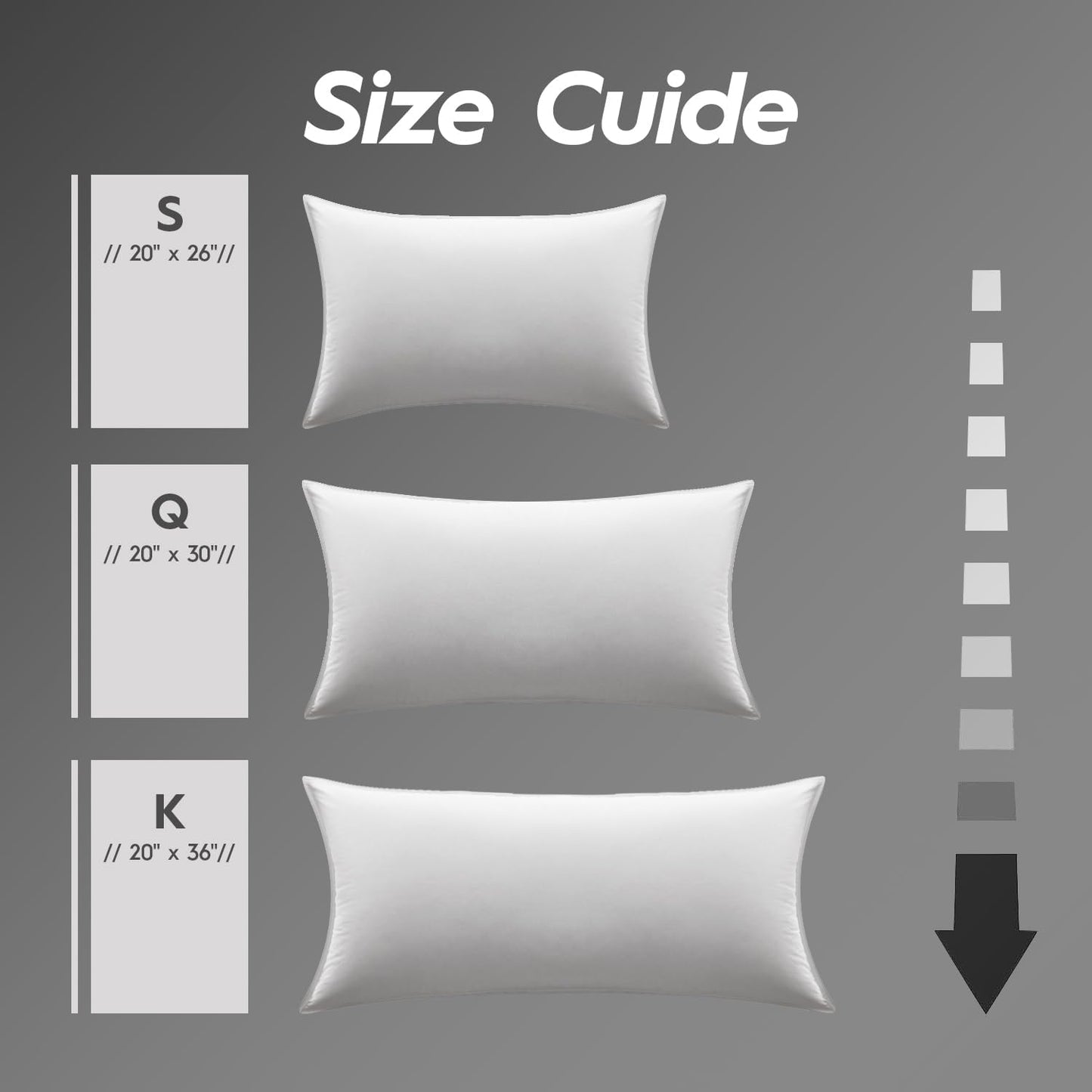 Globon Ultra Soft Down Pillow King Size Set of 2, All Down Filled Bed Pillow for Sleeping, 100% Cotton Shell 500 Thread Count, Soft Hotel Collection Down Feather Pillow 20" x 36"