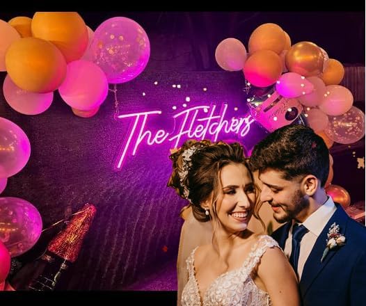 Custom Neon Sign for Wall Decor,Room decor,LED Neon Sign Customizable for Wedding,Birthday Gift,Girlfrend,Party,Salon,Bar,Home Decorations,Bedroom,Personalized Family Name ligh,christmas gift,