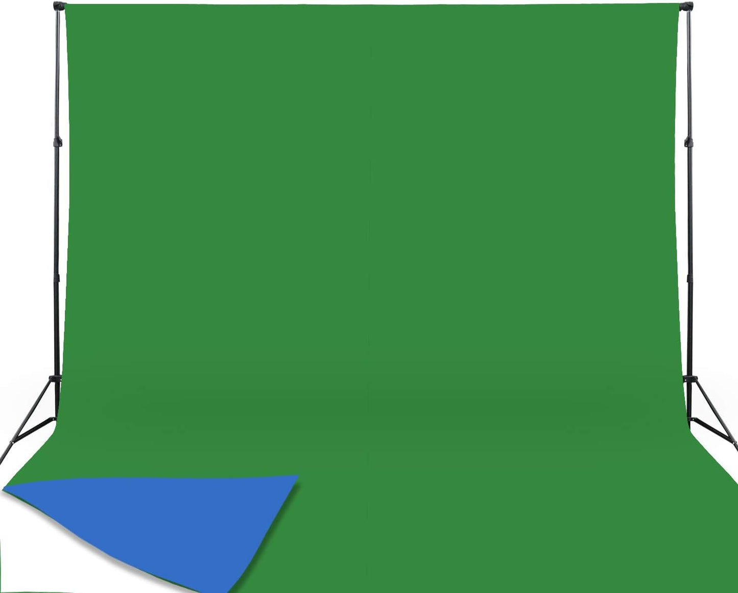 ISSUNTEX 9X15 ft Background Muslin Backdrop, Photo Studio, Collapsible High Density Screen for Video Photography and Television-Blue/Green