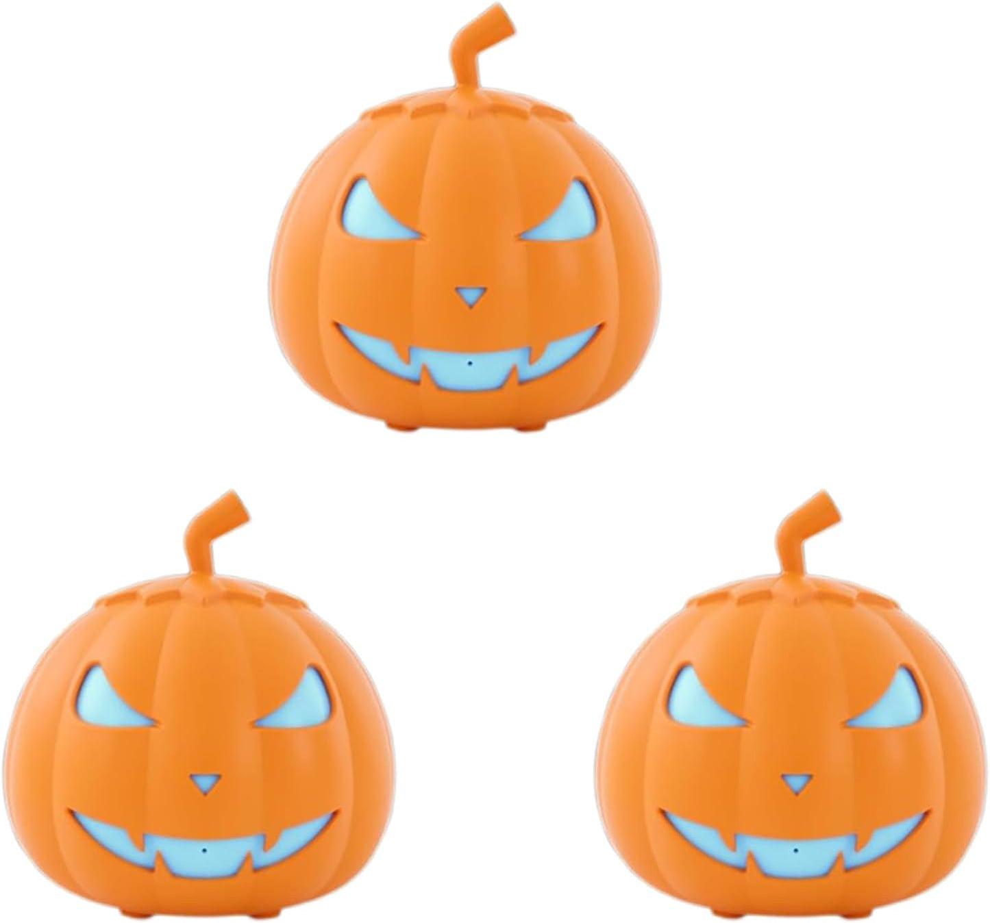 Fog Machine with LED RGB Lights, 800W Halloween Fog Machine with Remote Control, Pumpkin Smoke Machine 12 Colors Lighting Effect for Halloween Band DJ Show Club Outdoor Camping, 3 Pack