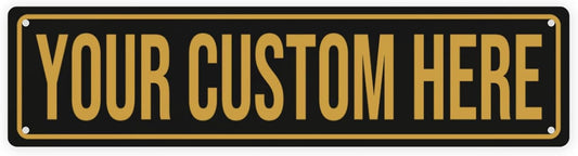 Custom Street Signs - Custom Signs Outdoor Metal Sign Customized Road Sign - Personalized Street Sign With Text Logo Photo For Office Business Workplace Home Bar Indoor Outdoor Use 4"x18"