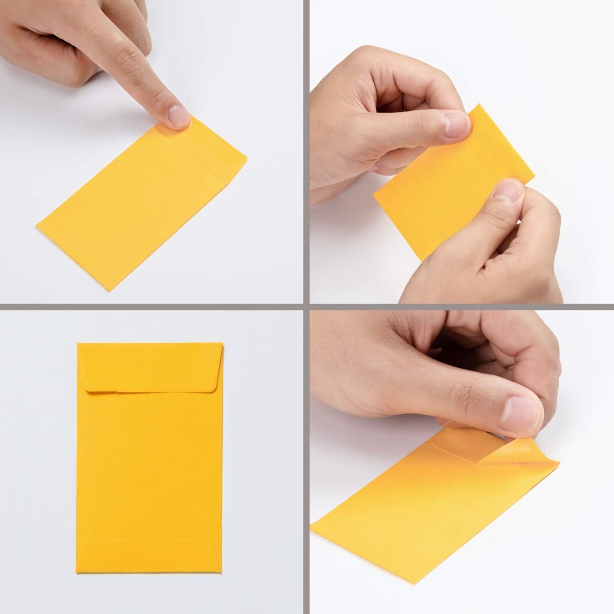 1000 Pieces Colorful Small Coin Envelopes Self-Adhesive Seed Envelopes Mini Parts Small Items Storage Packets Envelopes for Garden, Office or Wedding Gift (2.25×3.5 inch)