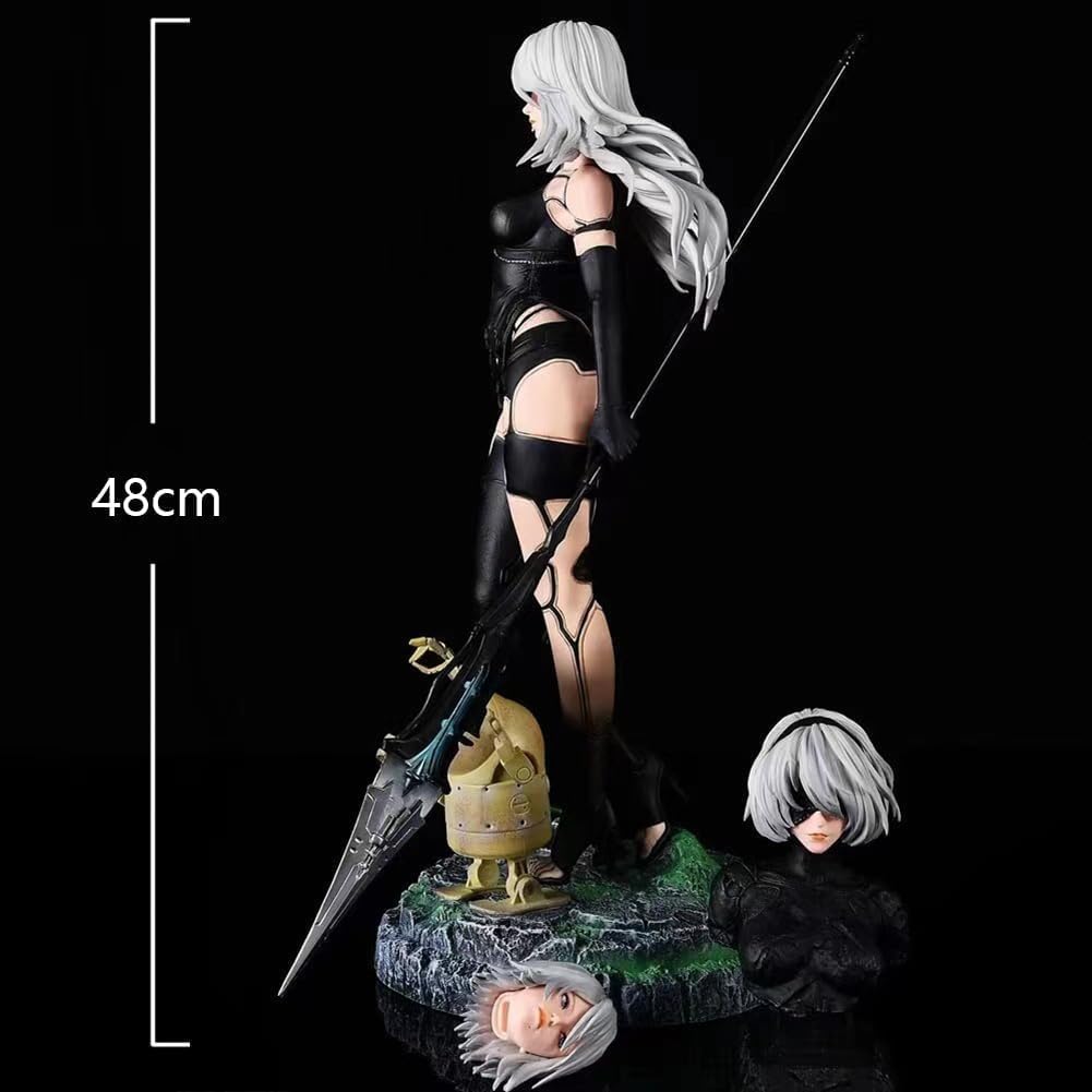 A2yorha Action Figure Anime Game Girl Figure No.2 Type A Interchangeable Head Model PVC A2automata Figurine Handmade Statue Collectible Gifts 48CM