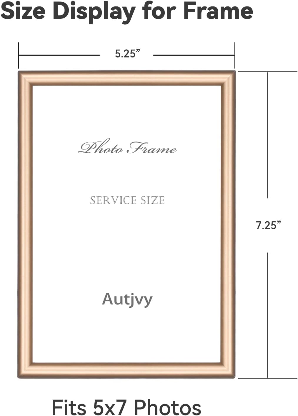 5x7 Picture Frame Set of 2, Gold - Brushed Brass Modern Simple Thin Aluminum Metal Photo Frame with HD Real Glass, Display for Tabletop and Wall Collage, 2 Pack