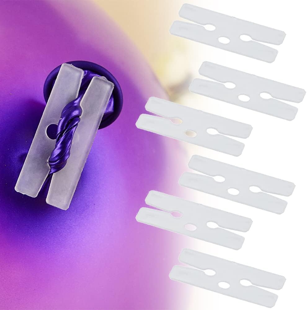 200 Pcs Balloons Mouth Clamp Transparent Balloon Closure the V-shaped Balloon Clip Plastic Balloon Tying Tools for Quickly Knotting and Sealing Balloons【Large capacity packaging】