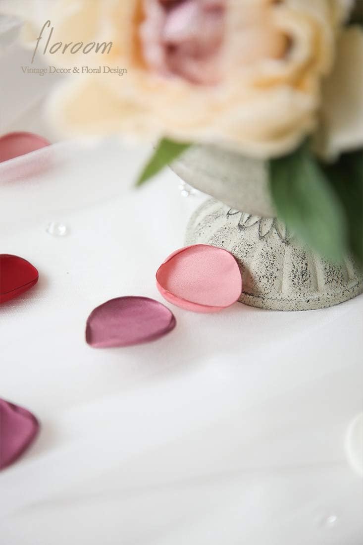 Floroom 500pcs Rose Petals Red Fake Faux Silk Flower Petals for Wedding Flower Girl Basket Aisle Scatter Sweetheart Table Centerpieces Party Confetti Bridal Shower Romantic Night Home Decoration