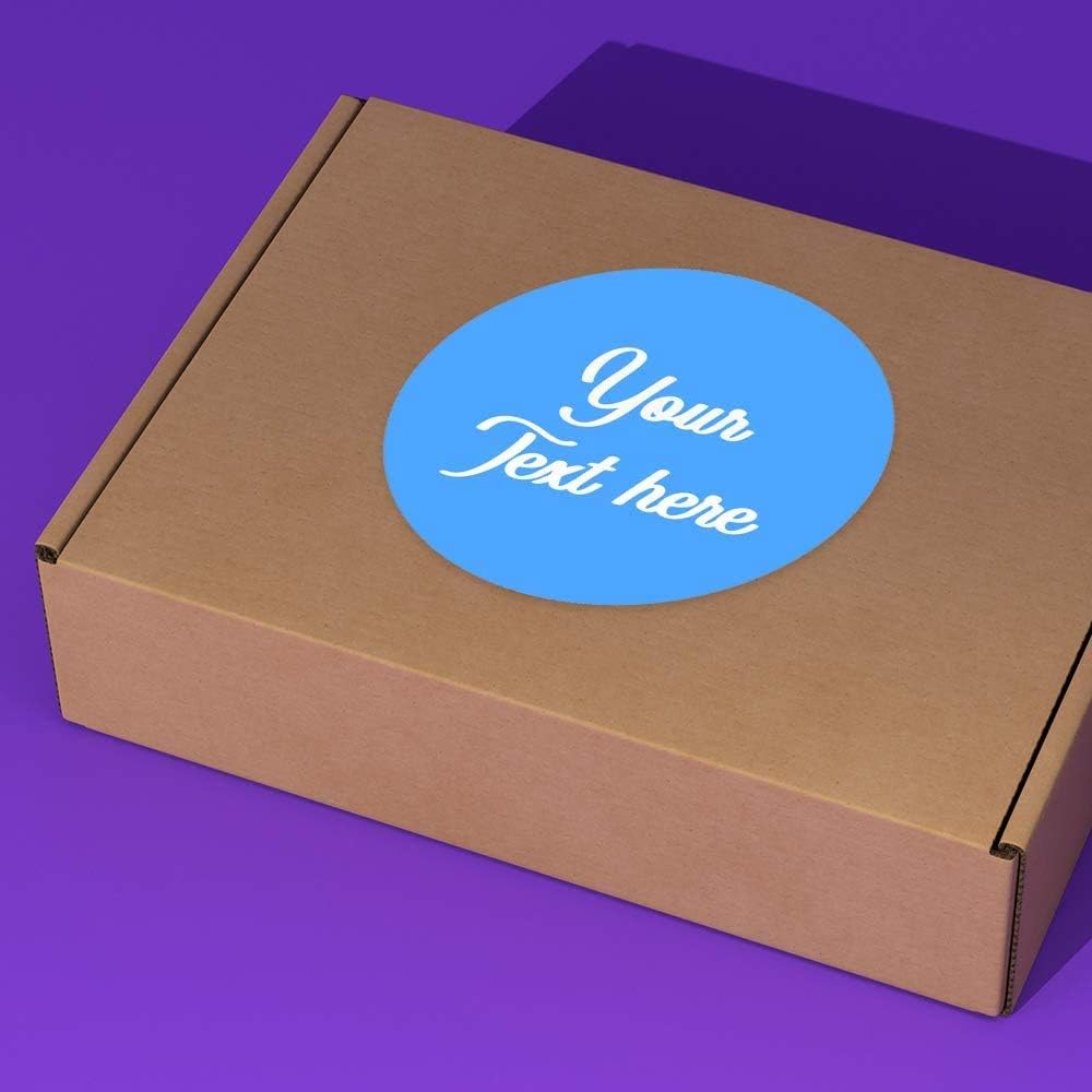 300 pcs Premium Custom Stickers Paper 2 inch Round Uncoated - Personalized Stickers for Businesses with Logo and Name. Birthday and Wedding Favors. Baby Pets Label Product Boxes