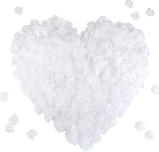 CODE FLORIST 2200 PCS Silk Rose Petals Wedding Flower Decoration (White)