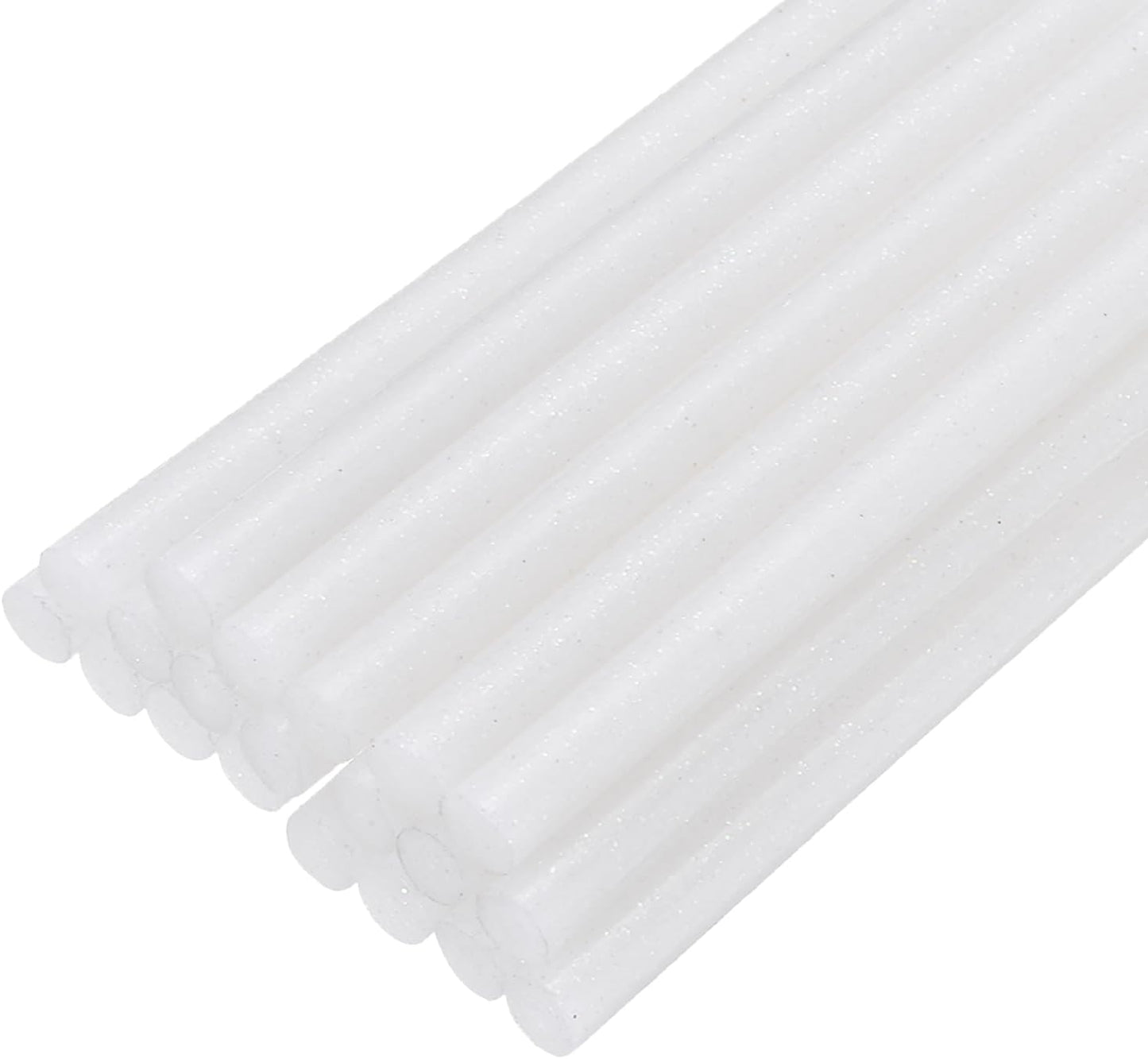 uxcell 20pcs Hot Glue Sticks for Glue Gun 7mm/0.28-inch x 4-inch Mini Hot Melt Adhesive Glue Stick Glitter White