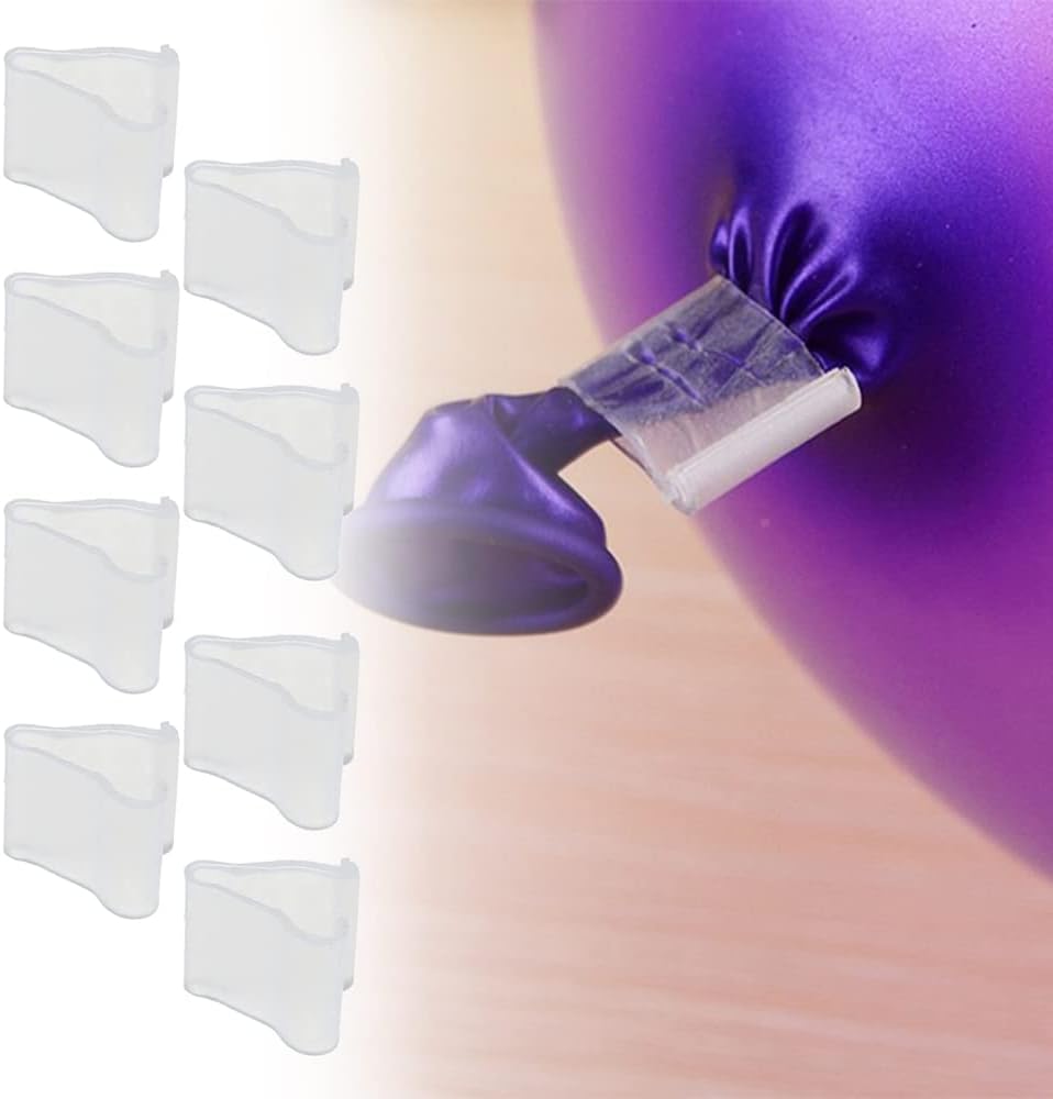 200 Pcs Balloons Mouth Clamp Transparent Balloon Closure the V-shaped Balloon Clip Plastic Balloon Tying Tools for Quickly Knotting and Sealing Balloons【Large capacity packaging】