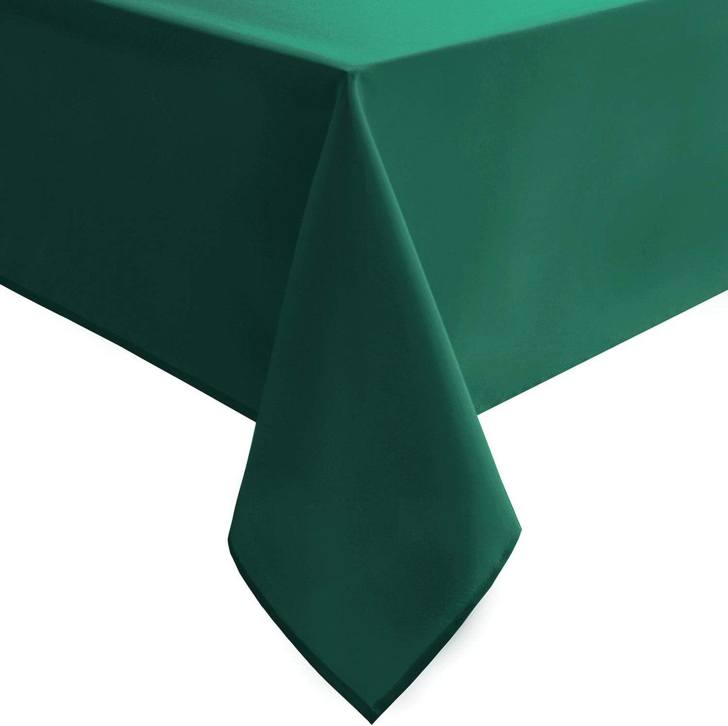 Hiasan Tablecloth for Rectangle Tables - Waterproof and Spillproof Washable Fabric Table Cloth for Dining Room Kitchen Party, 60 x 102 Inch, Emerald Green
