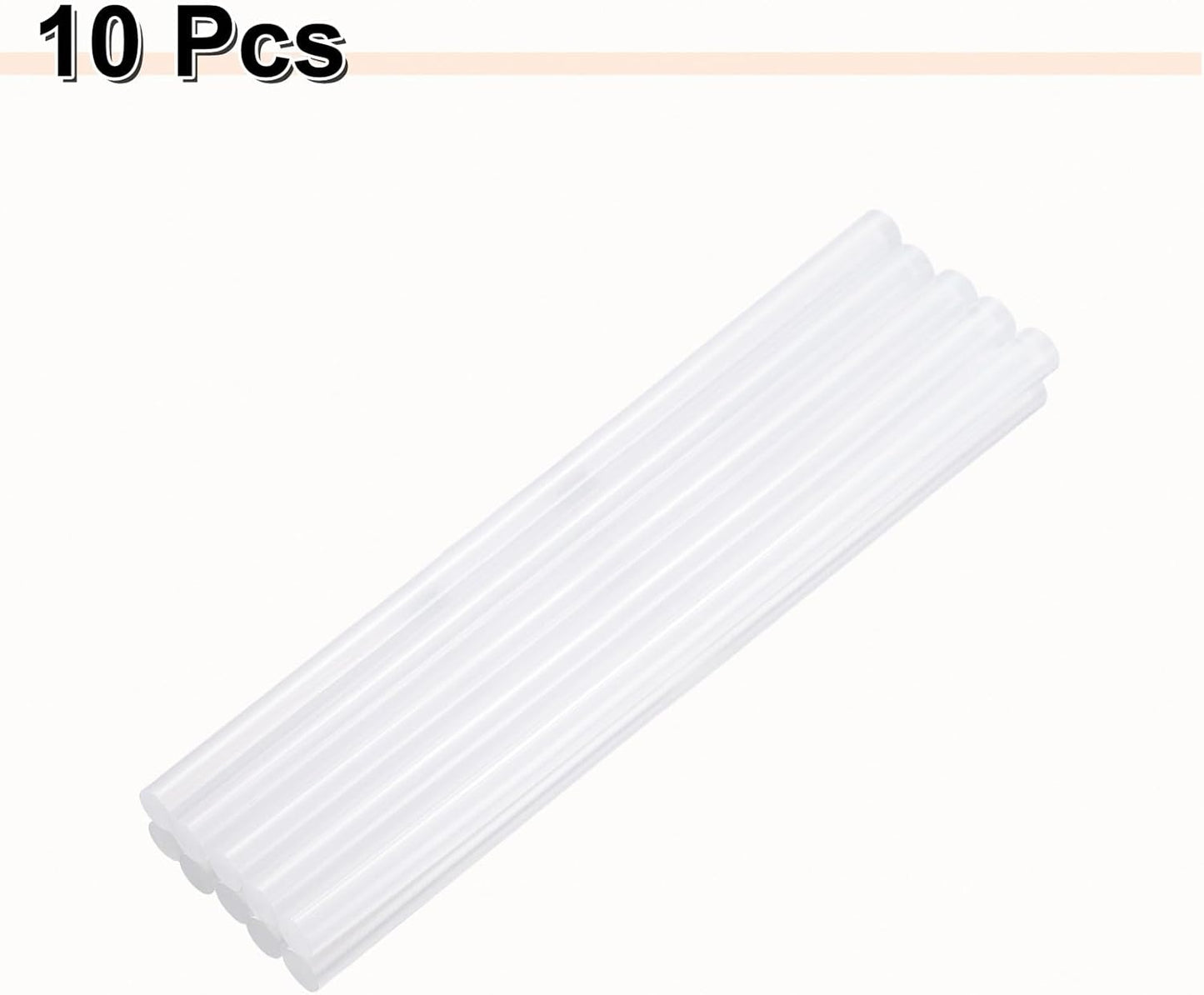 HARFINGTON 10pcs Hot Glue Sticks 0.43" Dia x 10.63" Long EVA Mini Hot Melt Adhesive Glue Stick for Hot Melt Gun Wood Plastic Glass Flowers Fabrics Foam, Clear
