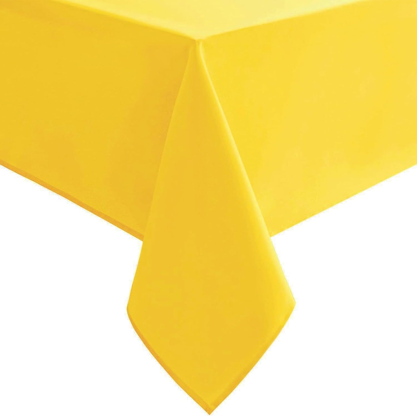 Hiasan Waterproof Tablecloth Rectangle - Washable Fabric Table Cloth for Dining Room Kitchen Birthday Party and Outdoor Use, Yellow, 60 x 140 Inch