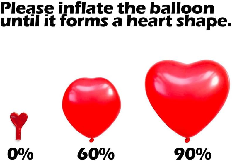 AFTERLOON® Biodegradable Balloons 100 pcs White 12 Inch Heart Shaped, Thickened Extra Strong Natural Latex Helium Float, Proposal Marriage Love Baby Shower Gender Reveal Wedding Bridal Corazones