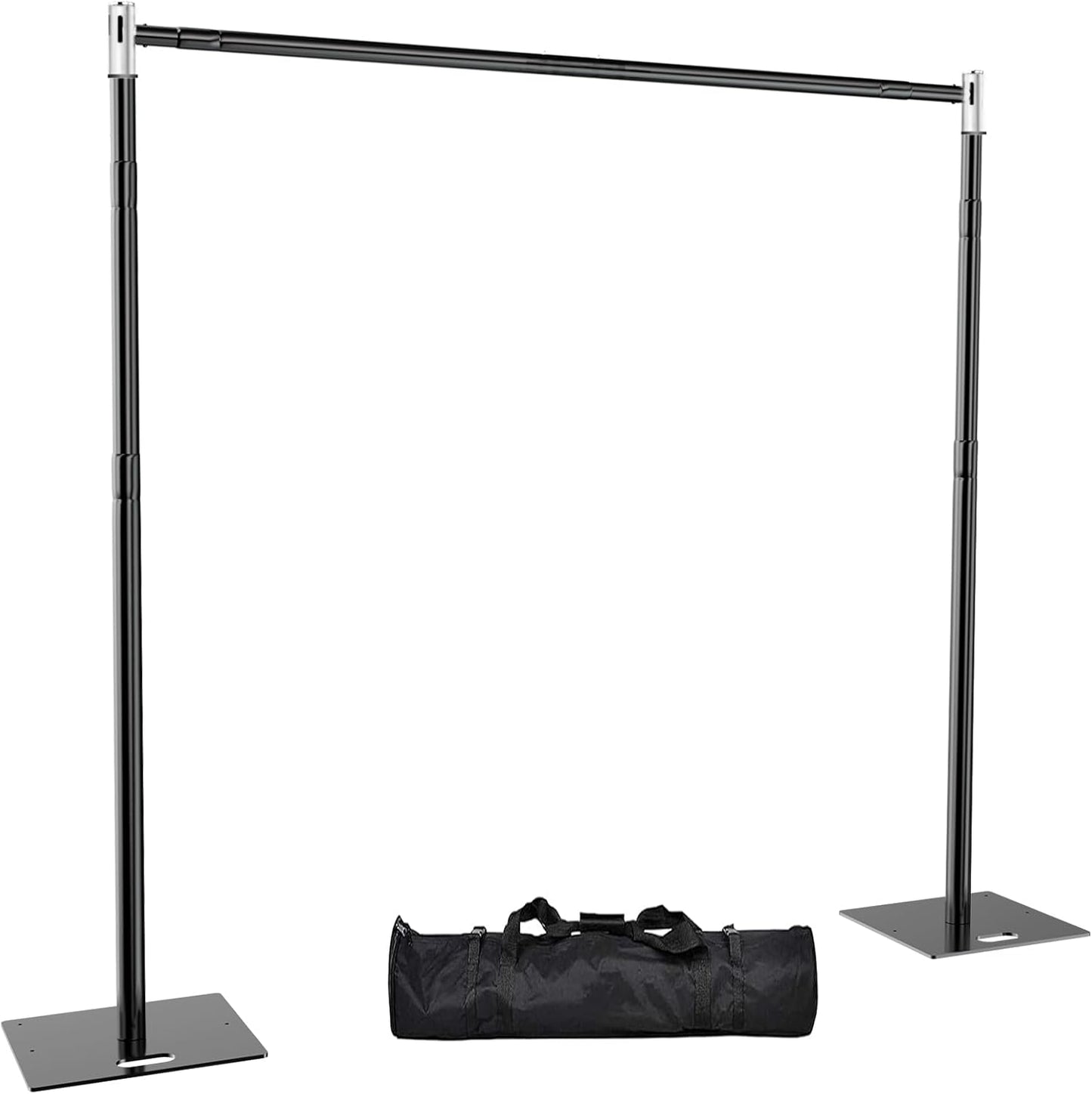 Pipe and Drape Backdrop Stand 10FT x 8FT, Adjustable Backdrop Stand Heavy Duty, Background Stand, Backdrop Stand for Parties, Photography, Wedding, Birthday Decoration (10ft x 8ft)