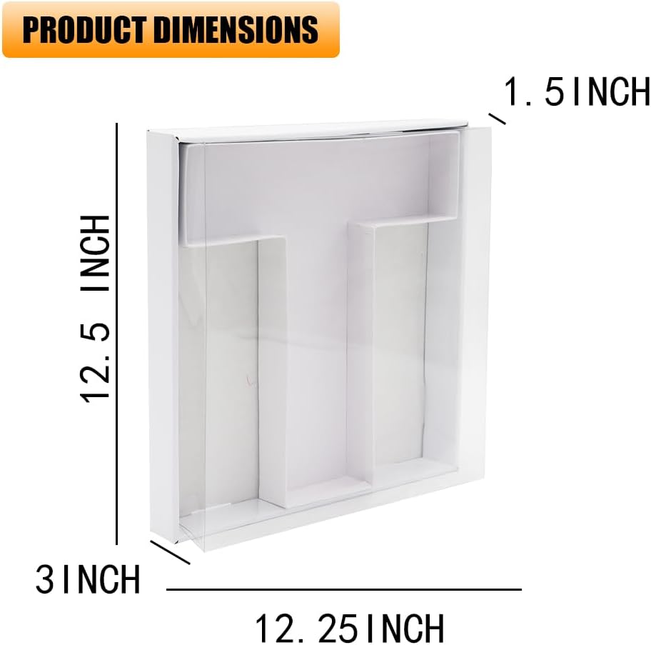 12" Fillable Cardboard Letter Charcuterie Gift Cupcake Box With Cover Sweets Packaging (T)