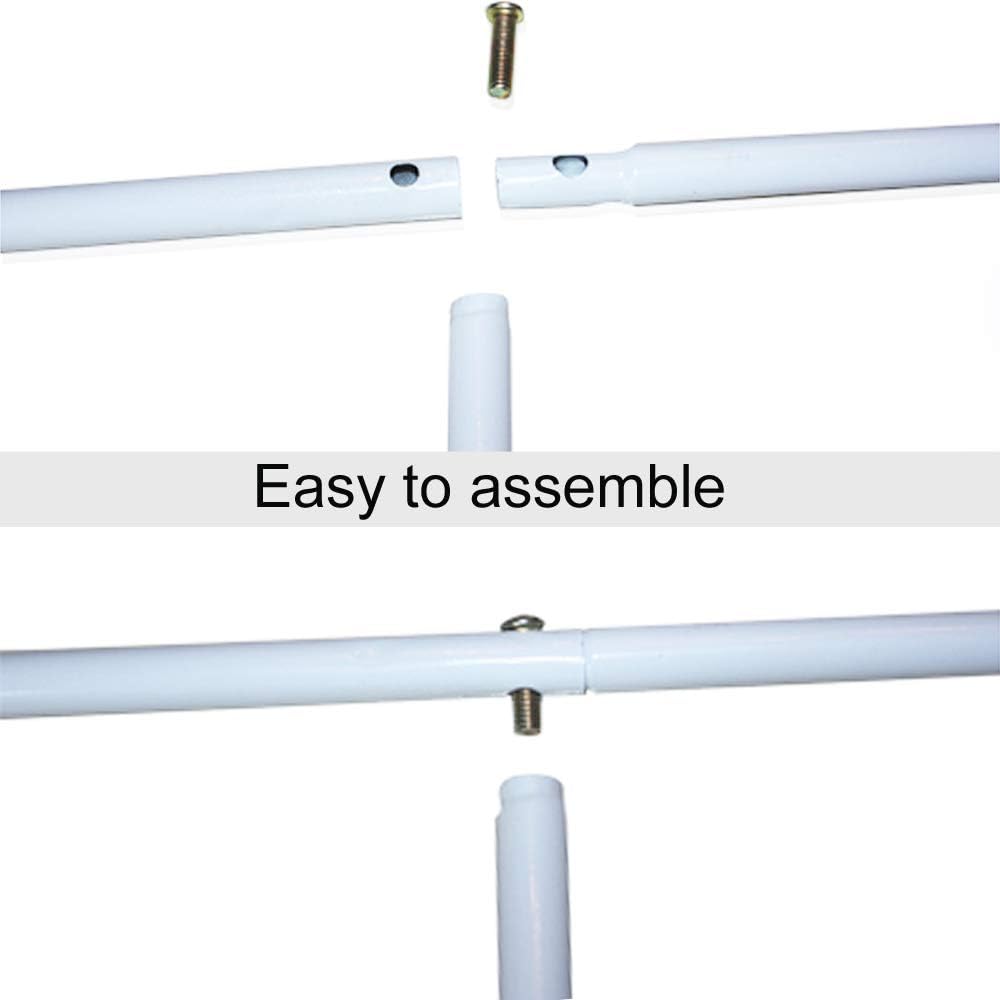 Metal Garden Arbor Wedding Arch 76.8 inch H x 90.5 inch W 94.5 inch H x 55 inch W Assemble Freely 2 Sizes for Various Climbing Plant Roses Vines Bridal Party Decoration Pergola Arbor (White)