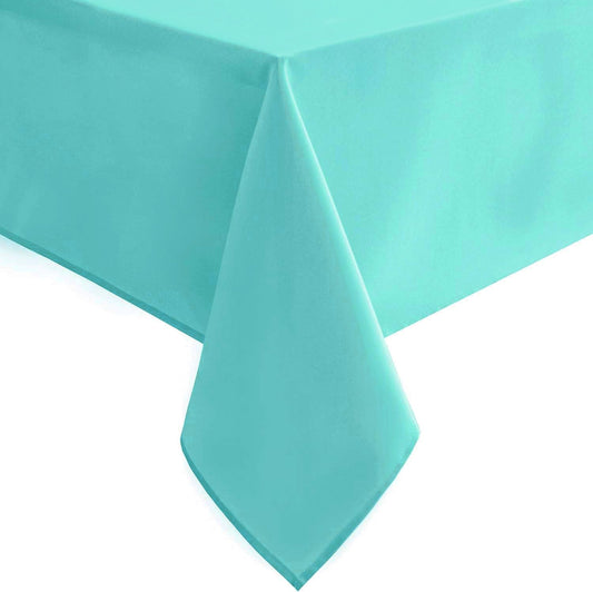 Hiasan Light Blue Tablecloth Square - Waterproof and Wrinklr Resistant Washable Polyester Fabric Table Cloth for Dining Room and Outdoor Use, 30 x 30 Inch