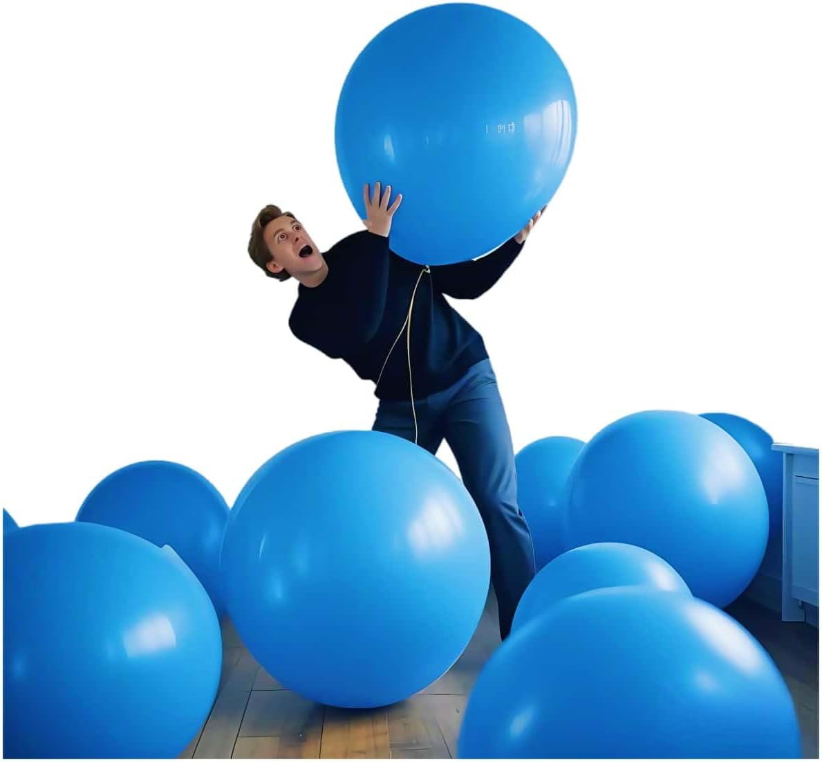 30 Pack Blue Balloons 36 Inch Blue Latex Large Balloons for Party Decorations and Events