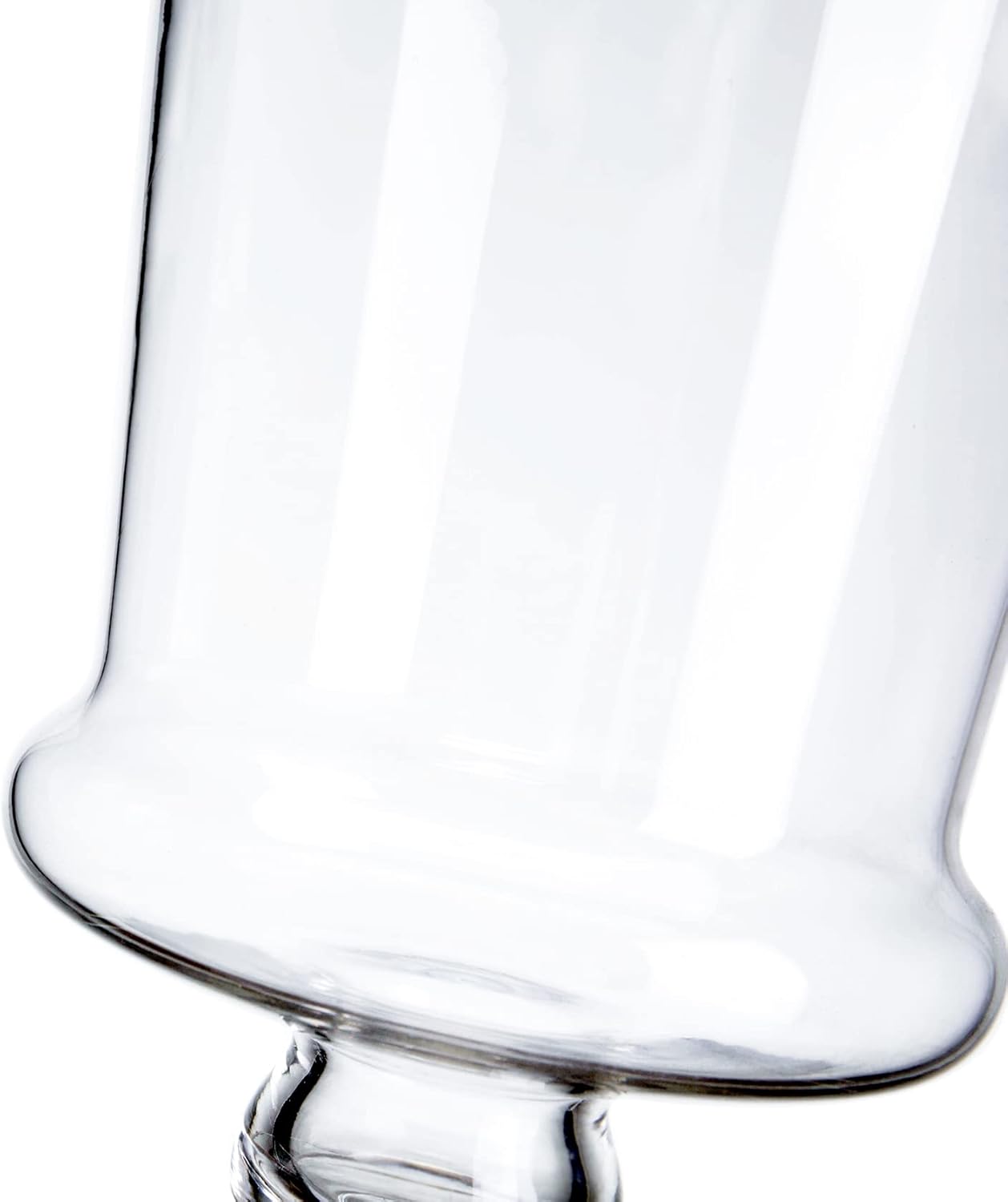 Glass Apothecary Jars, Clear Candy Bowl Dishes Holder Elegant Storage Buffet Display, Decorative Wedding Candy Organizer Canisters (Height: 19" Body: 6.5")