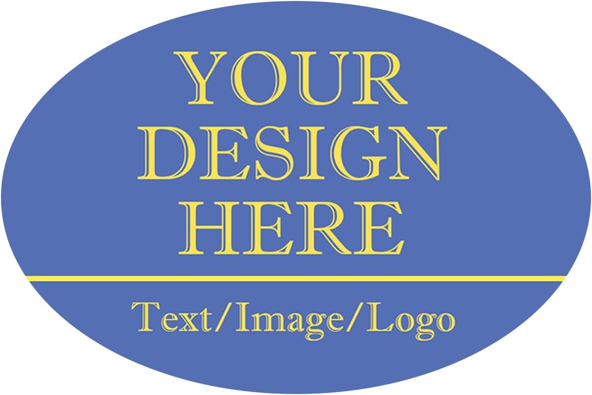 Custom Stickers 70-1000 Personalized Labels for Birthday Party Wedding, Customized Stickers for Business Logo(Oval)