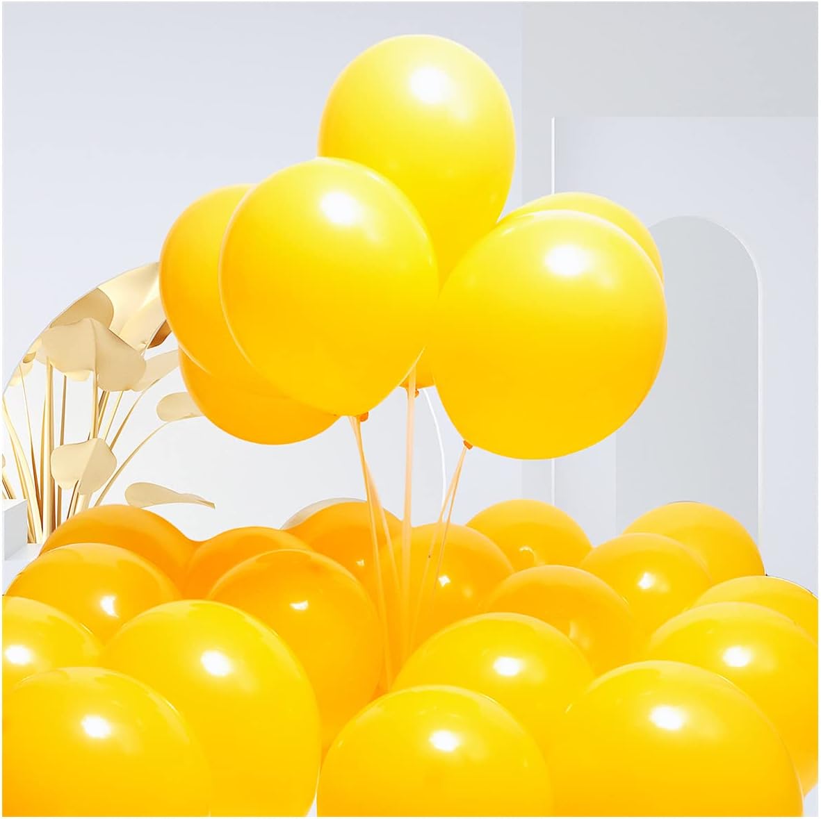 300 Pack Lemon Yellow Balloons 12 inch Mustard Yellow Latex Party Balloon Bulk for Various Party Events Decorations