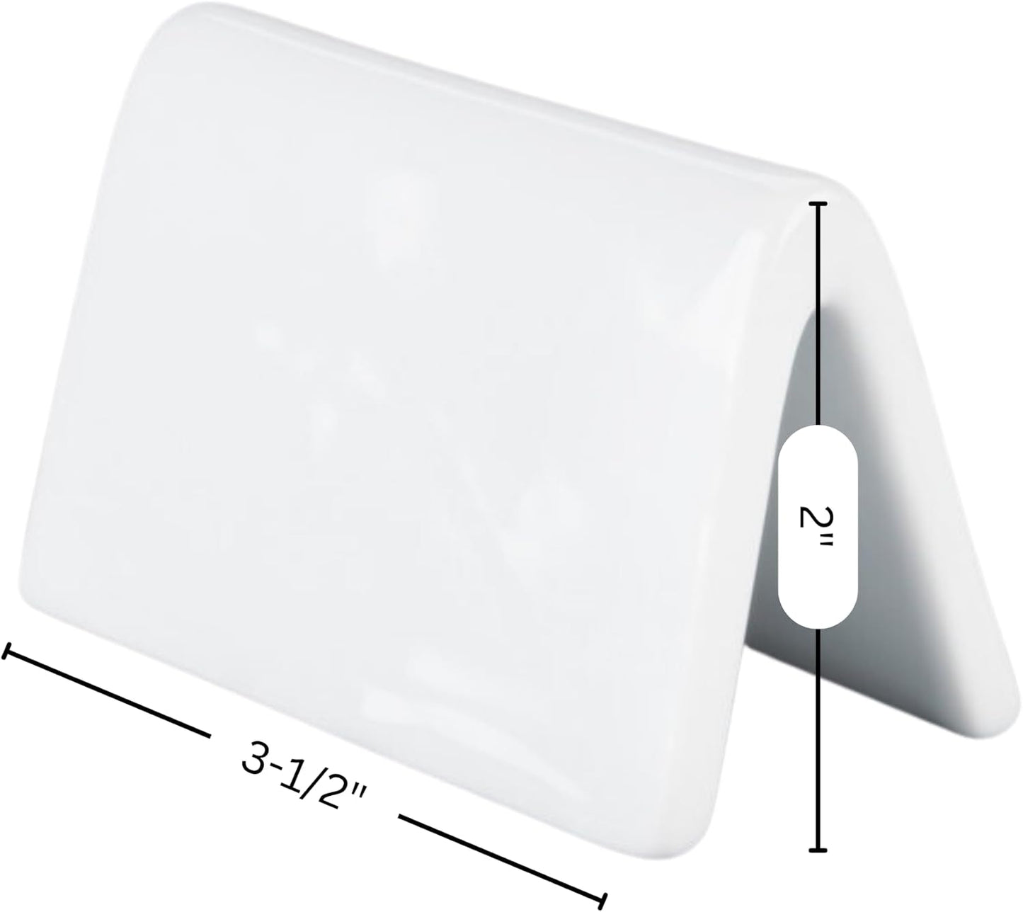 Double Sided Ceramic Dry Erase Table Tent Sign White - 3-1/2"x2" - Reusable Tabletop Setting. Great for Wedding, Birthday, Picnic, Banquet, Buffet, Bakery, Party, Events, Message Board, Food Tents