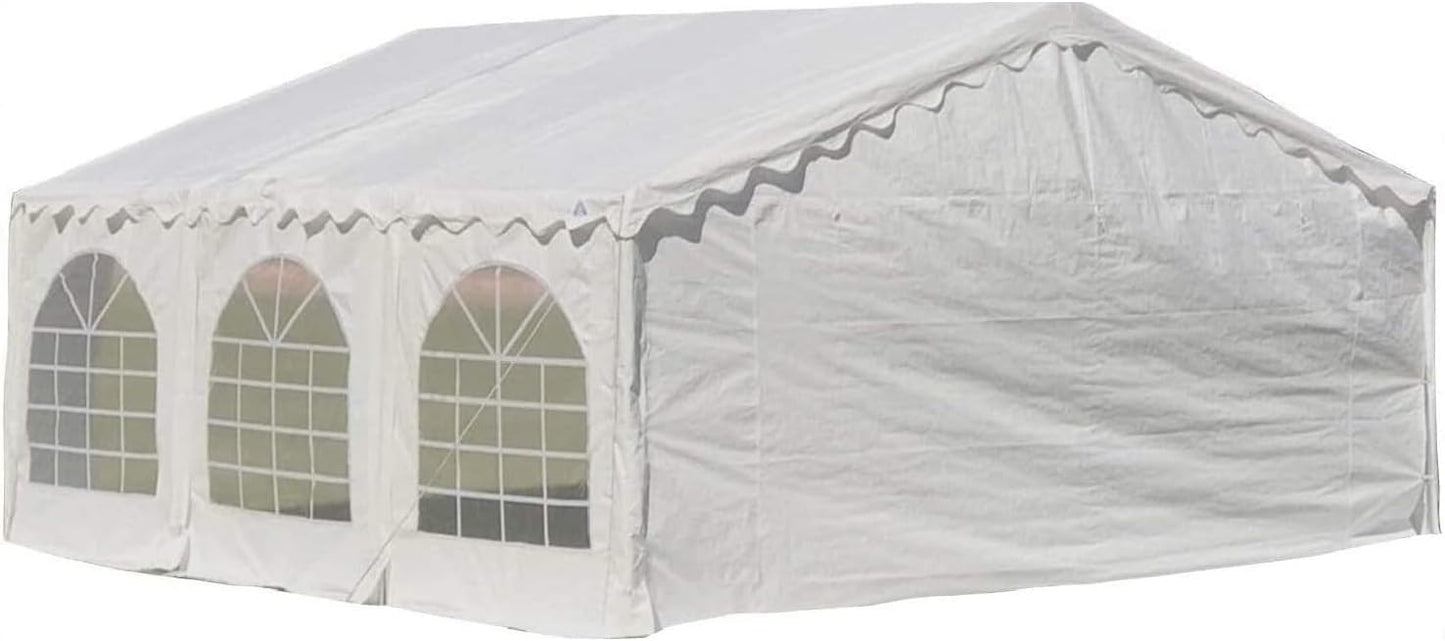 DELTA 20'x16' Budget PE Party + (2) Long Storage Bags for Parties, Outdoor Party Tents, Canopy Carpas para Fiestas, Wedding Party Event Canopy with Waterproof Top (B Model)