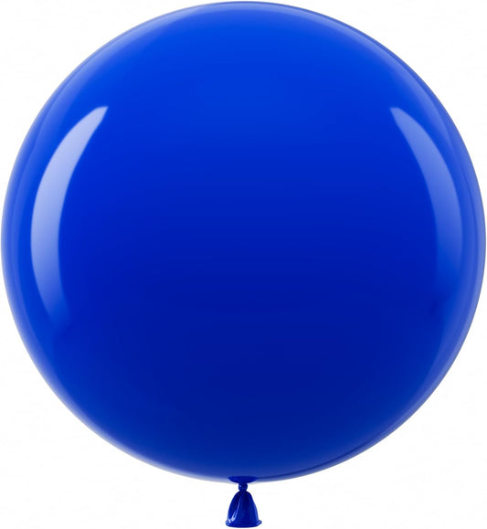 Bezente Royal Blue Giant Balloons 36 Inch - 8 Pack Jumbo Large Round Dark Blue Latex Balloon for Birthday Bridal Shower Graduation Baseball Nautical Party Decorations