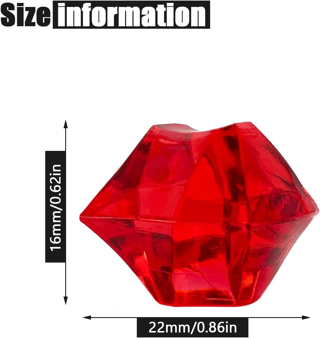 Fake Crushed Ice Cubes, Vase Fillers, 150 pcs 16 * 22 mm Artificial Acrylic Crystal Rocks Diamonds for Vase Fillers,Table Scatter, Party Favor, Food Display, DIY Crafts (0.86 * 0.62inch,Multi)