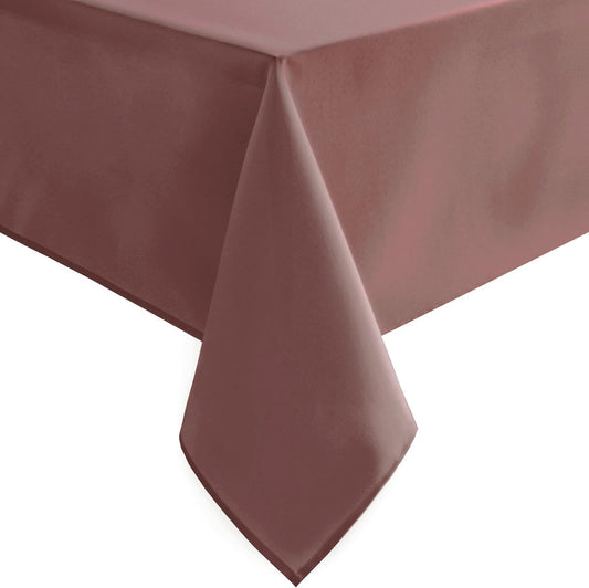 Hiasan Dusty Rose Rectangle Tablecloth - Waterproof Washable Polyester Fabric Table Cloth for Buffect Dining Birthday Party, 54 x 80 Inch