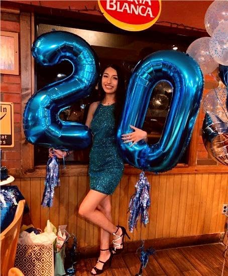 Big Navy Blue 0 Number Balloon 40 Inch, Foil 0 Number Balloons, Number Zero Balloons for 10 20 30 40 50 60 70 80 90 100 Women Men Birthday Party, 2025 NumberBalloon Anniversary Graduations Decorations